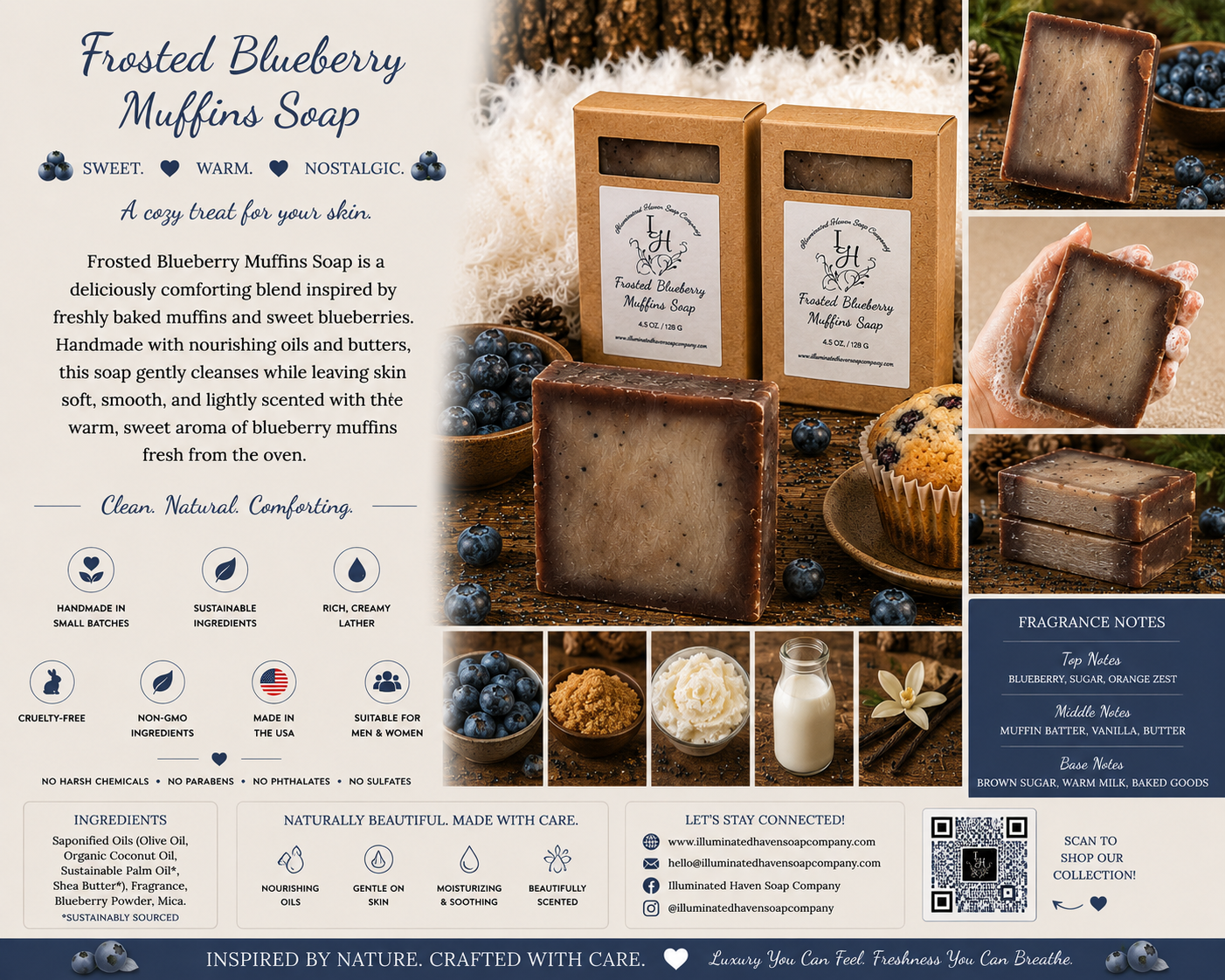 Frosted Blueberry Muffins Soap
