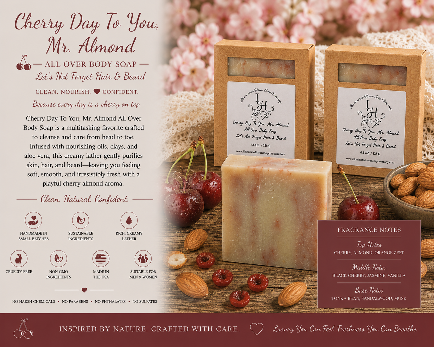 Cherry Day To You, Mr. Almond All Over Body Soap