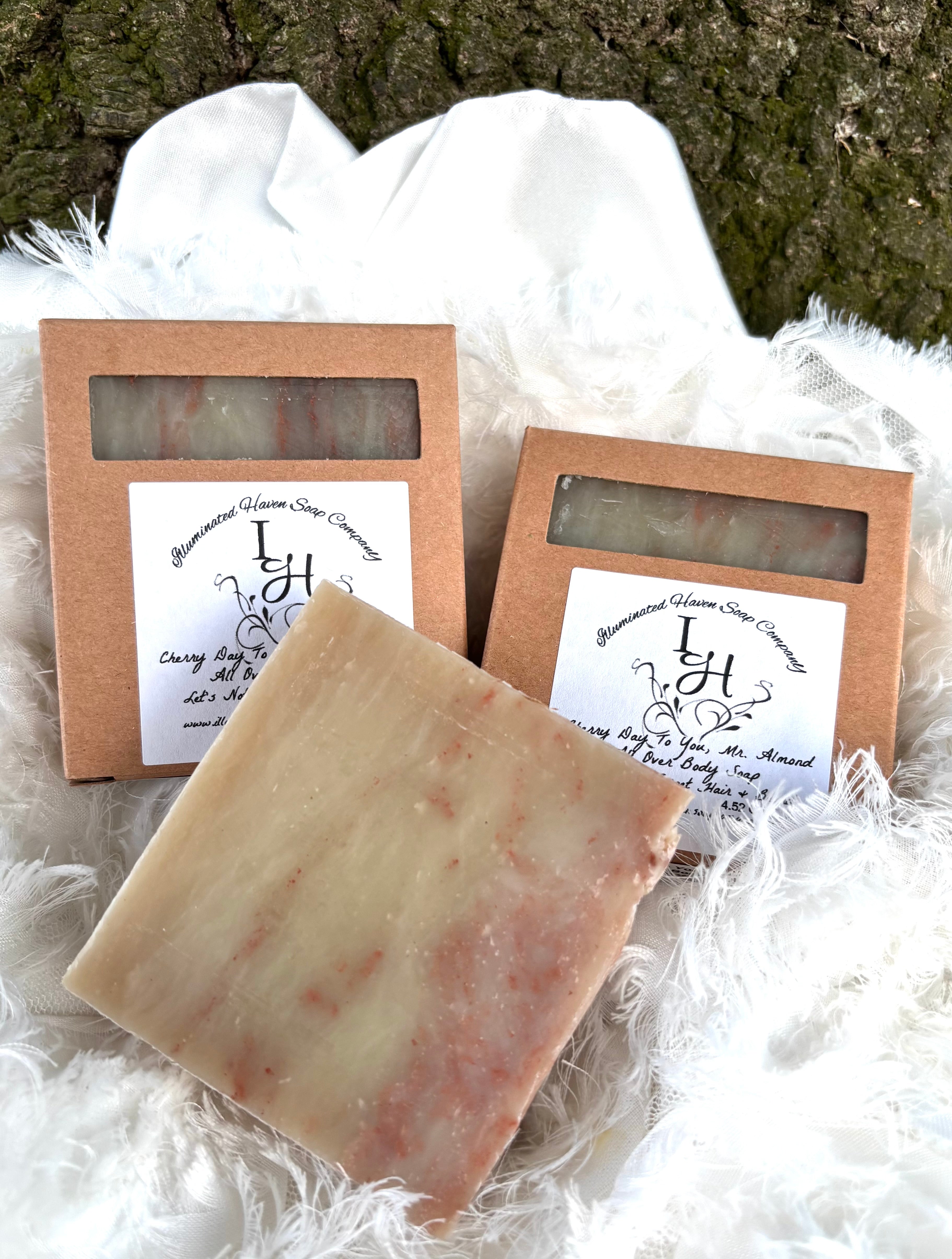 Cherry Day To You, Mr. Almond Hair, Body & Beard Soap