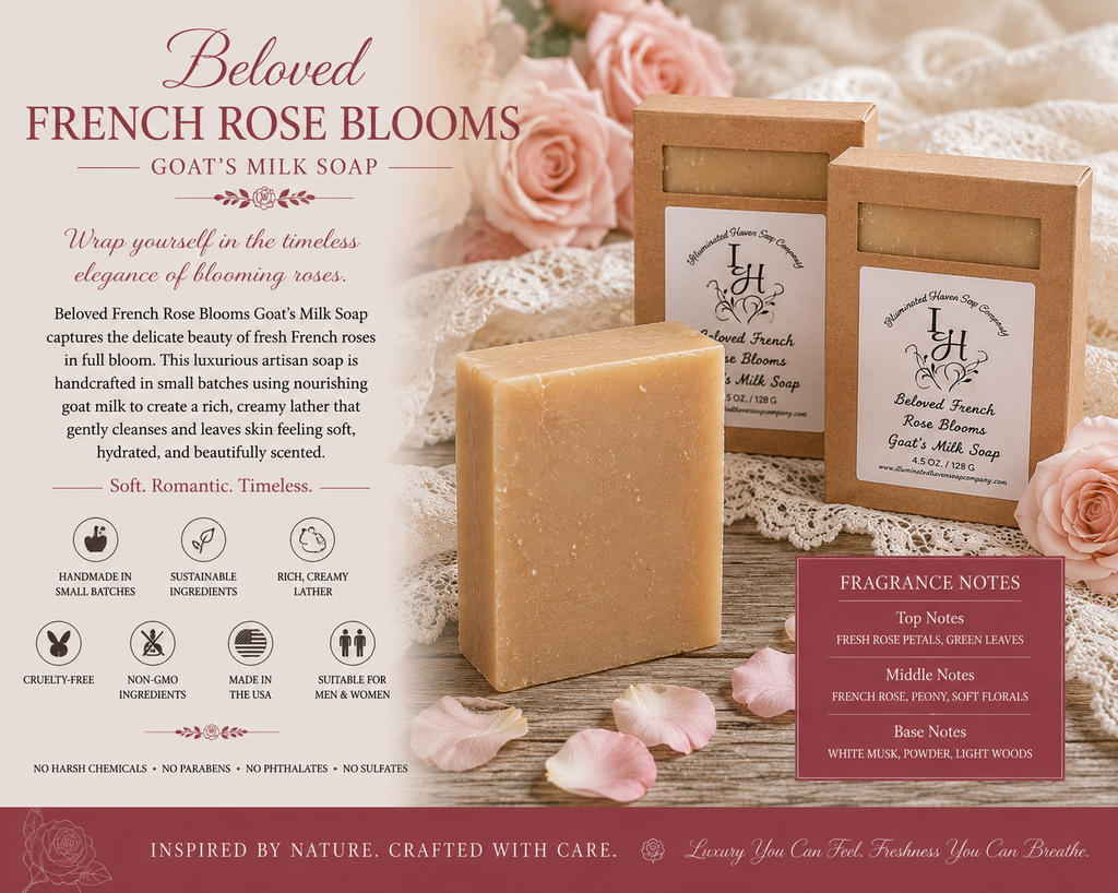 Beloved French Rose Blooms Goat's Milk Soap