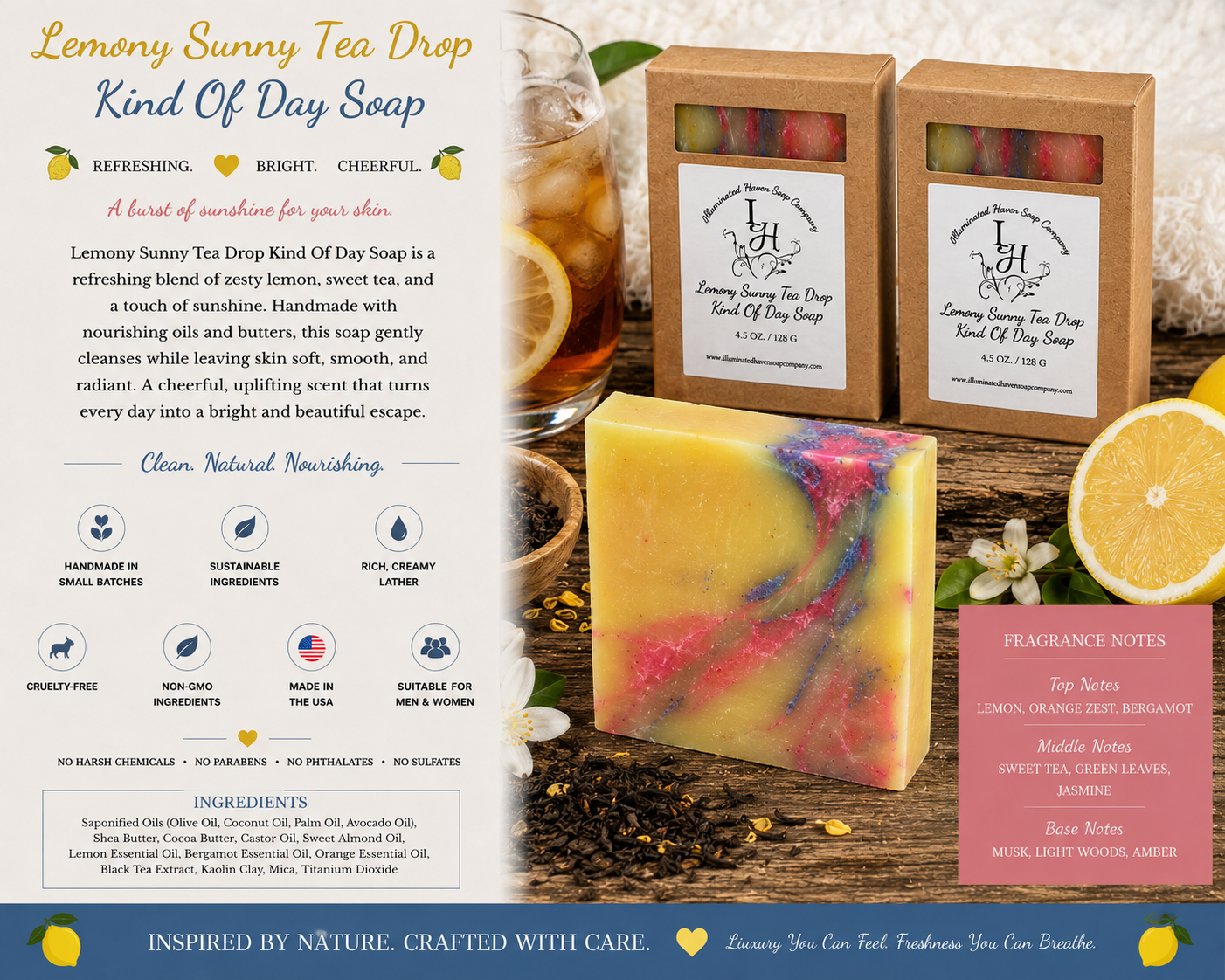Lemony Sunny Tea Drop Kind Of Day Soap