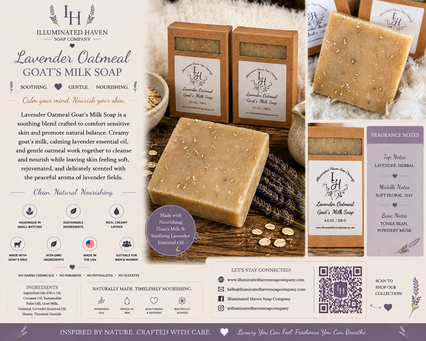 Lavender Oatmeal Goat's Milk Soap