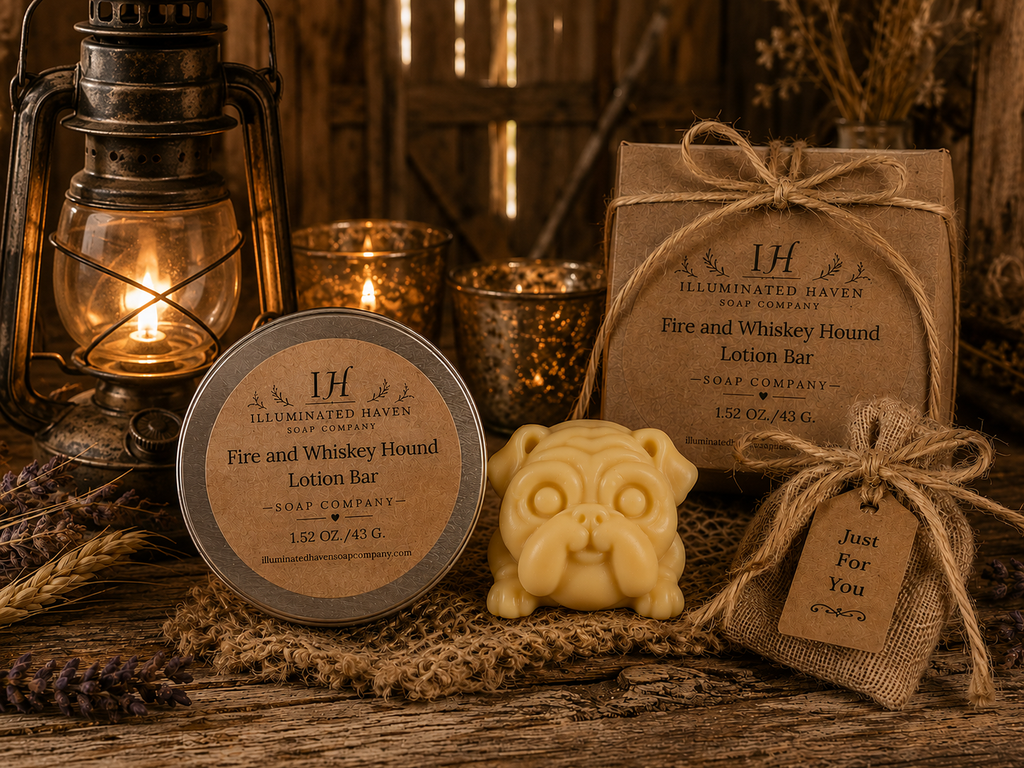 Fire and Whiskey Hound Lotion Bar - Bruiser bulldog
