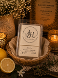 Fresh Citrus and Warm Musk wax melt clamshell